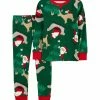 Carter's | Green & Red Santa Pajama Set - Toddler