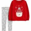Carter's | Red Polar Bear Sweatshirt & Gray Snowflake Leggings - Infant