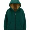 Carter's | Green Fleece Fuzzy-Lined Zip-Up Hoodie - Infant, Toddler & Boys