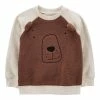 Carter's | Cream & Brown Bear Sherpa Raglan Pullover - Infant