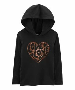 Carter's | Black Heart 'Love' Hoodie - Toddler