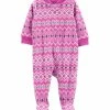 Carter's | Pink Fair Isle Long-Sleeve Footie - Newborn & Infant