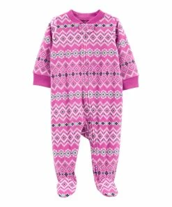 Carter's | Pink Fair Isle Long-Sleeve Footie - Newborn & Infant