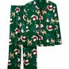 Carter's | Dark Green & Red Santa Button-Up Pajama Set - Adult