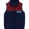 Carter's | Navy & Maroon Sherpa Zip-Up Vest - Boys