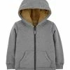 Carter's | Heather Gray Fleece-Lined Zip-Up Hoodie - Infant