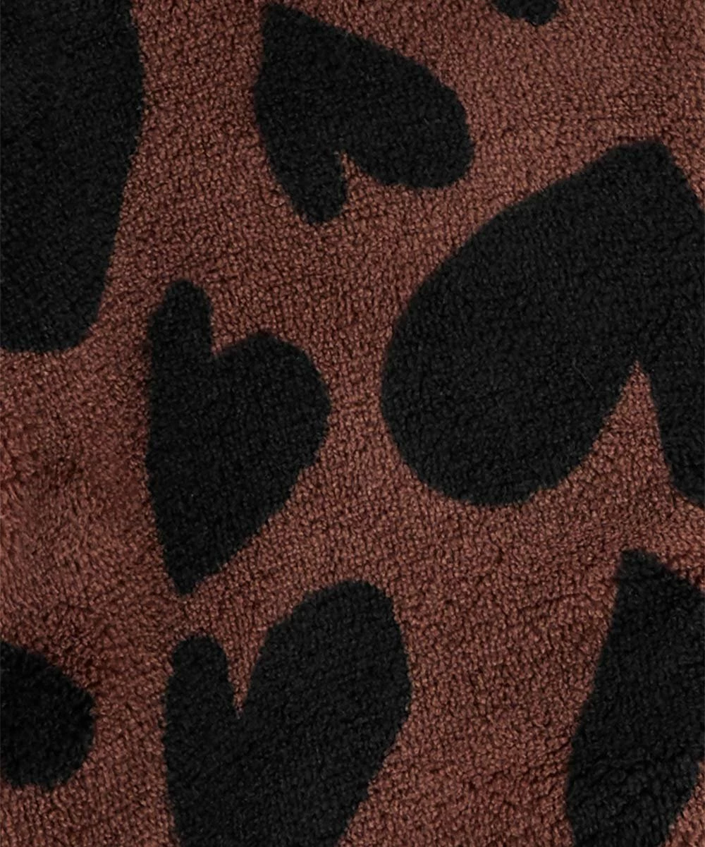 Carter's | Brown Cheetah Heart Velour Zip-Up Hoodie - Infant - Image 2