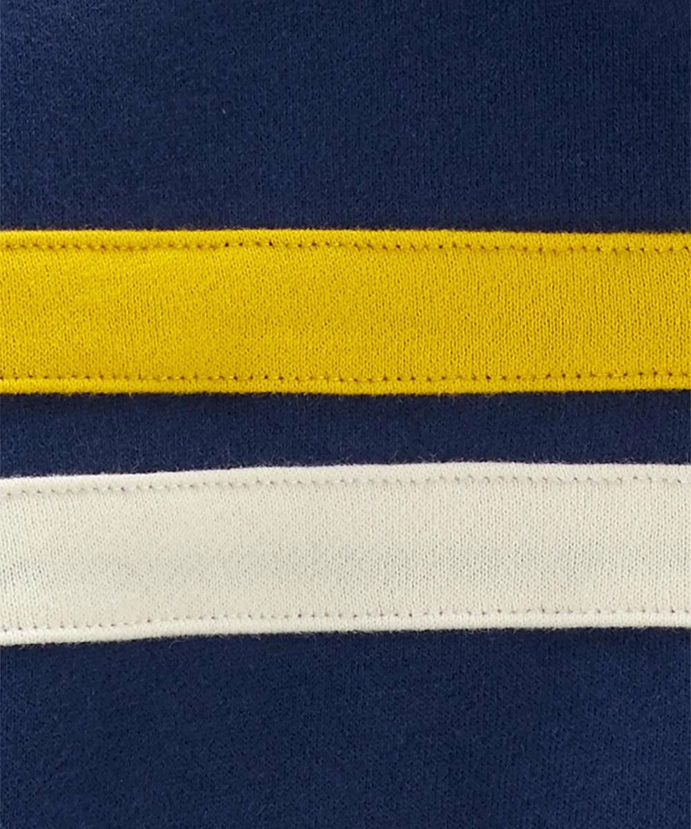 Carter's | Navy & Yellow Stripe Quarter-Zip Pullover - Toddler & Boys - Image 2