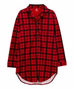 Carter's | Red & Black Plaid Sleep Shirt - Newborn, Infant & Women