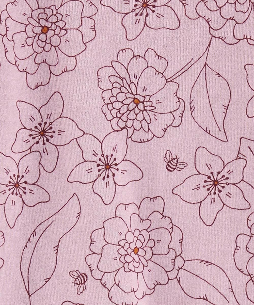 Carter's | Purple & Maroon Floral Long-Sleeve Gown Set - Infant - Image 2