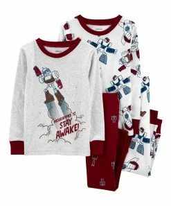 Carter's | White 'Stay Awake' Robot Pajama Set - Toddler & Boys