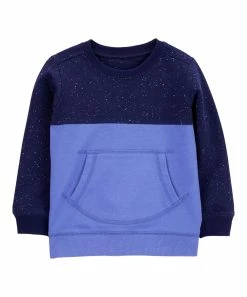 Carter's | Blue & Navy Color Block Sweatshirt - Toddler & Boys