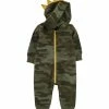 Carter's | Green Camo Spike-Hood Playsuit - Newborn & Infant