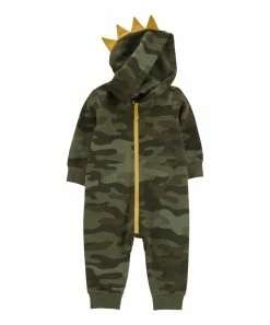 Carter's | Green Camo Spike-Hood Playsuit - Newborn & Infant