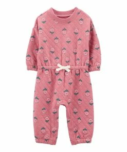 Carter's | Pink Floral Quilted Playsuit - Infant