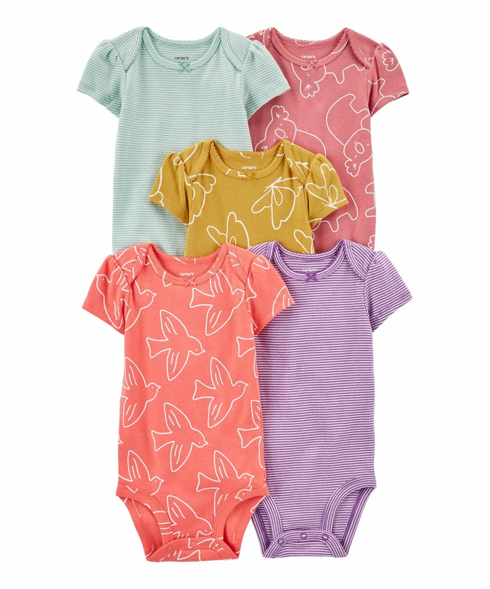 Carter's | Mustard Butterfly Short-Sleeve Bodysuit Set - Infant