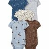 Carter's | Cream Floral Short-Sleeve Bodysuit Set - Newborn & Infant