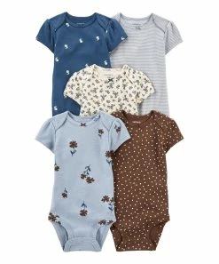 Carter's | Cream Floral Short-Sleeve Bodysuit Set - Newborn & Infant