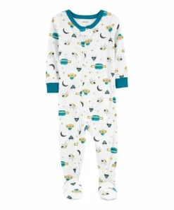 Carter's | White Space Footie - Toddler & Boys
