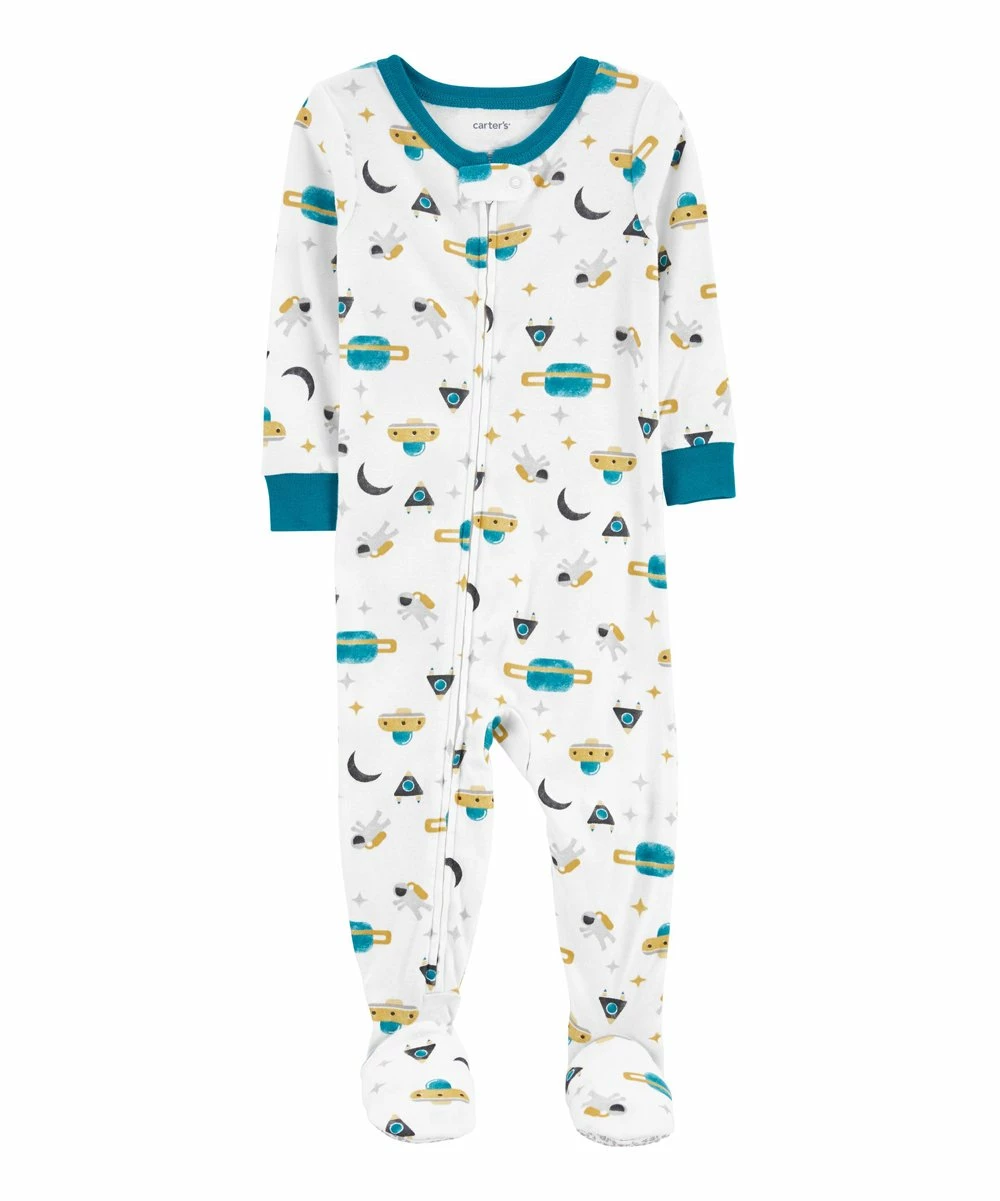 Carter's | White Space Footie - Toddler & Boys