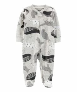 Carter's | Gray Whale Zip-Up Footie - Newborn & Infant