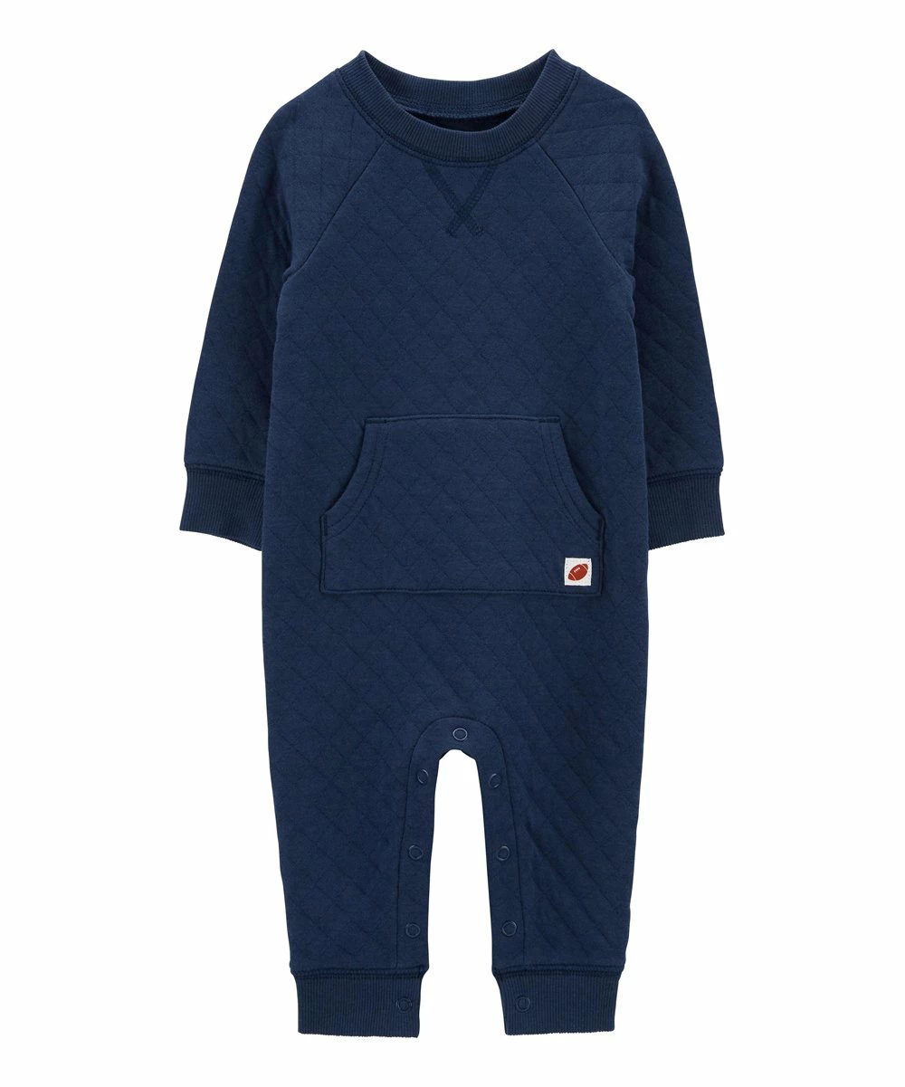 Carter's | Navy Quilted Playsuit - Newborn & Infant