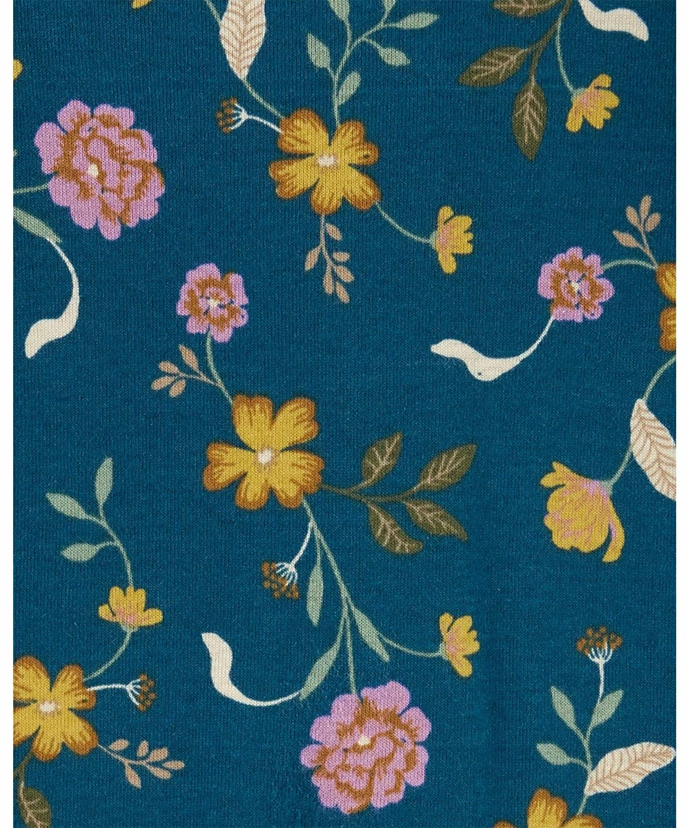 Carter's | Heather Gray & Teal Bird Floral Bodysuit Set - Infant - Image 2