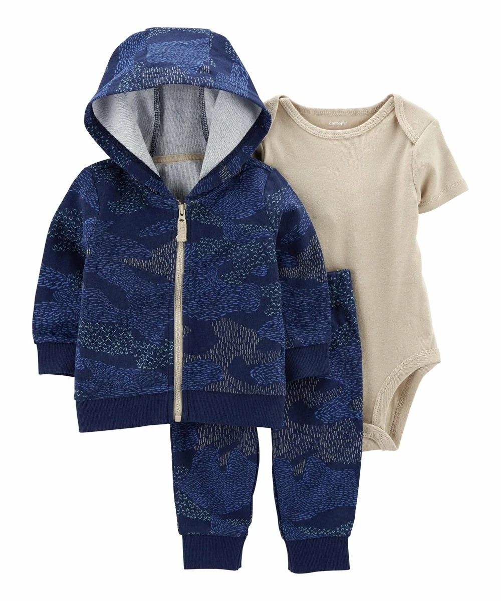 Carter's | Navy Camo Hoodie Set - Newborn & Infant