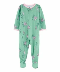 Carter's | Green Peacock Footie Pajamas - Toddler