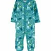 Carter's | Teal Dinosaur Snap-Up Footie - Newborn & Infant