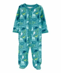 Carter's | Teal Dinosaur Snap-Up Footie - Newborn & Infant