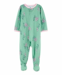 Carter's | Green Peacock Loose-Fit Footie Pajamas - Infant