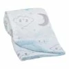 Carter's | White & Aqua Sun & Moon Baby Blanket