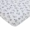 Carter's | White & Gray Sleepy Sheep Super Soft Fitted Crib Sheet
