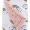 Carter's | White & Peach Chasing Rainbows Sherpa Stroller Blanket