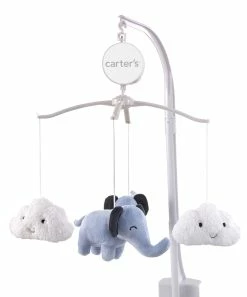 Carter's | White & Blue Elephant Musical Mobile