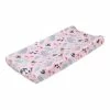 Carter's | Pink & Gray Floral Elephant Changing Pad Cover