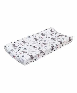 Carter's | White & Gray Woodland Friends Changing Pad Cover