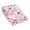 Carter's | Pink & Gray Floral Elephant Sherpa Stroller Blanket