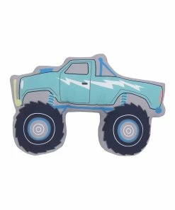 Carter's | Teal & Grey Monster Truck Pillow