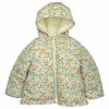 Carter's | Yellow Ditsy Floral Fleece Ruffle-Trim Hooded Puffer Coat - Infant & Toddler
