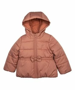 Carter's | Rose Bow-Accent Fleece Hooded Puffer Coat - Girls