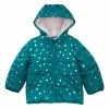 Carter's | Teal & Gold Metallic Polka Dot Puffer Coat - Toddler