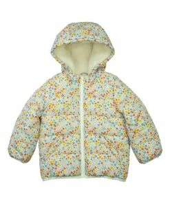 Carter's | Yellow Ditsy Floral Pocket Fleece Hooded Puffer Coat - Girls